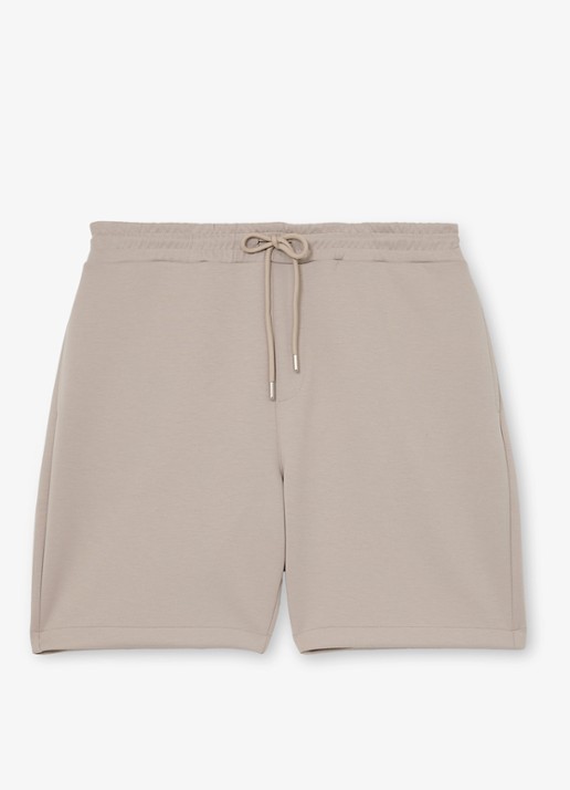 Reiss Reid straight fit korte broek met steekzakken - voorkant stone / beige