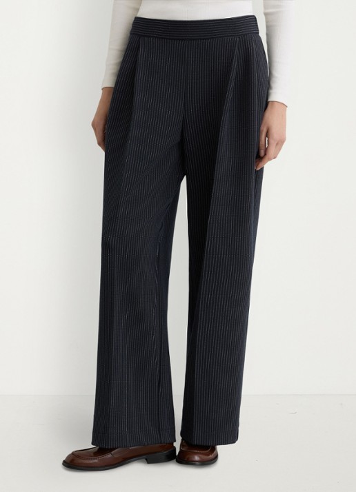Reiss Remi high waist wide fit pantalon met streepprint