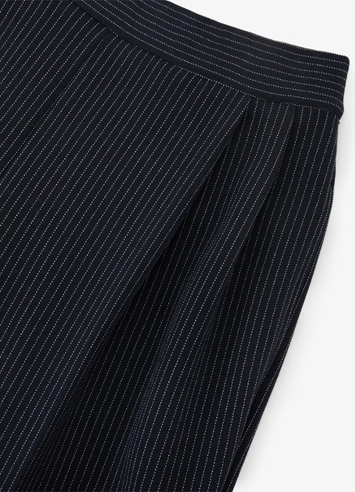 Reiss Remi high waist wide fit pantalon met streepprint - detail 7 donkerblauw