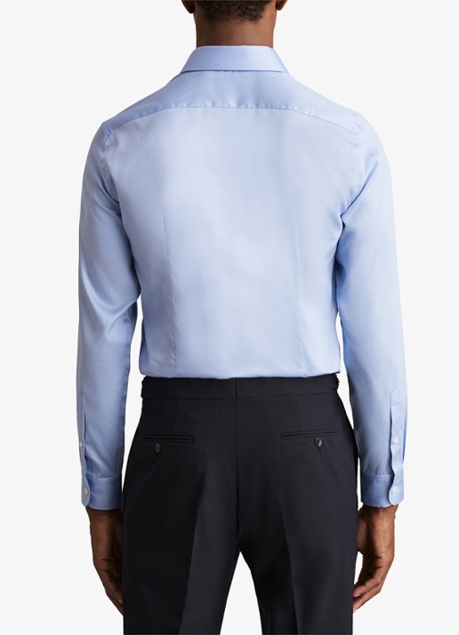 Reiss Remote slim fit overhemd met cut-away kraag - achterkant 4 lichtblauw