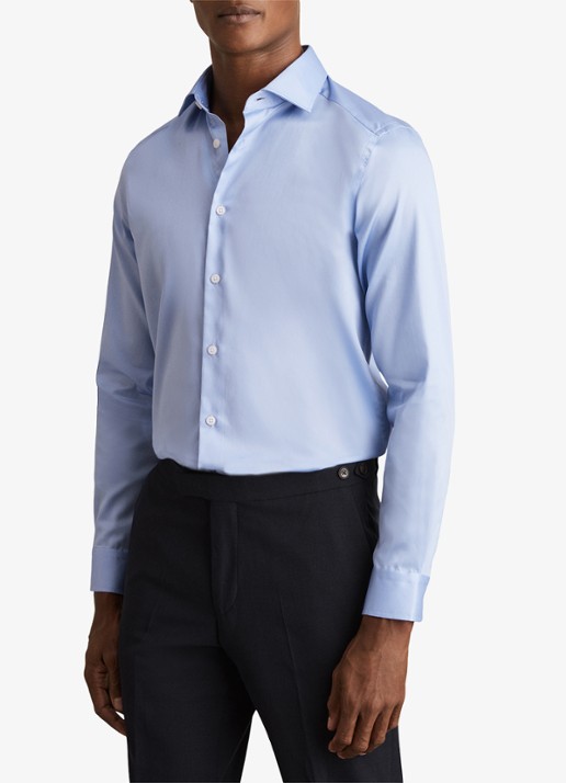 Reiss Remote slim fit overhemd met cut-away kraag