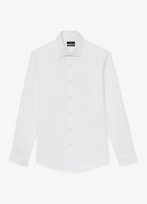 Reiss Remote slim fit overhemd met dubbele manchet - voorkant white / wit