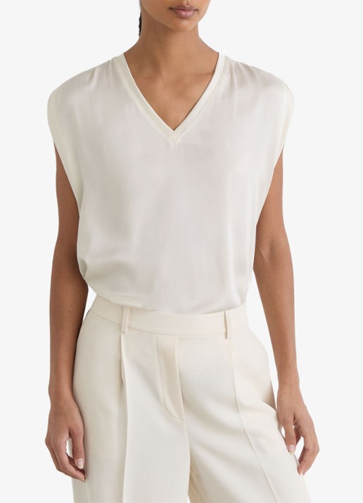 Reiss Renita top in zijdeblend