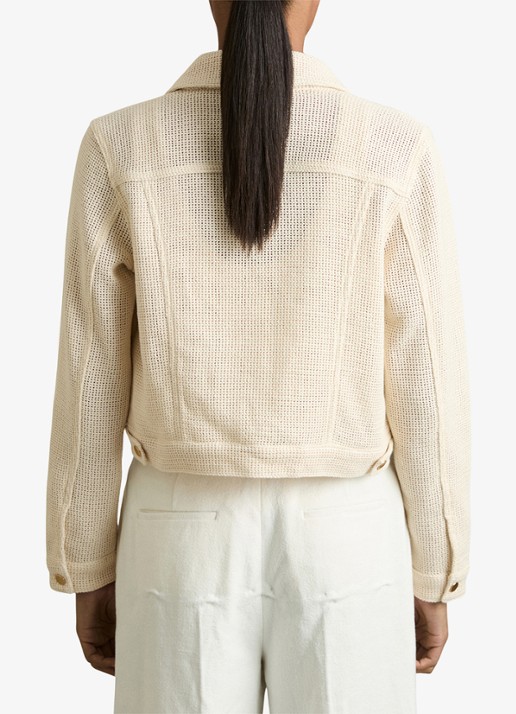 Reiss Renzo jack met structuur - achterkant creme