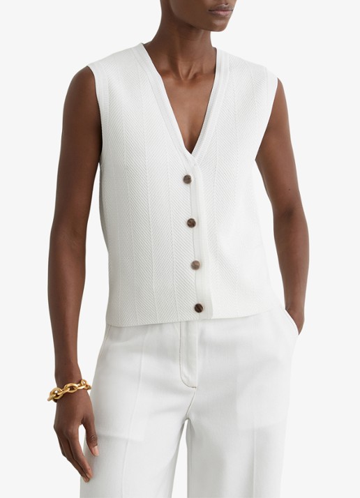Reiss Ria gilet met structuur