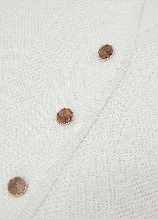 Reiss Ria gilet met structuur - detail 4 wit