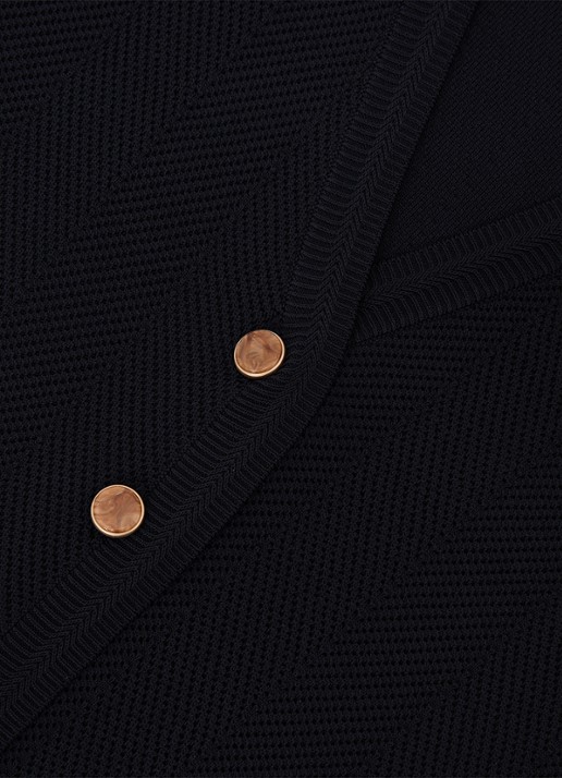 Reiss Ria gilet met structuur - detail 5 donkerblauw