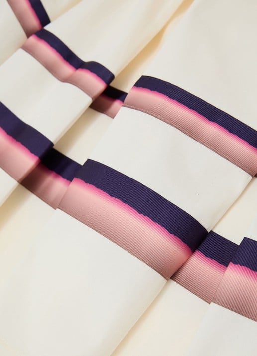 Reiss Rian midi rok met ceintuur en steekzakken - detail 4 creme