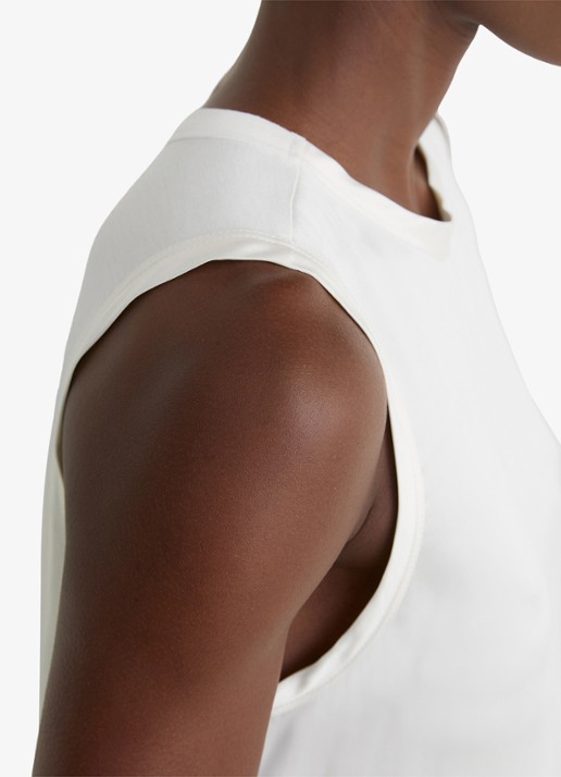 Reiss Rian top met ronde hals - detail 5 wit