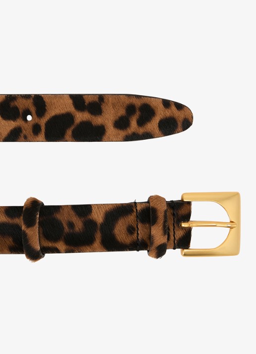 Reiss Riem met panterprint - detail 3 lichtbruin
