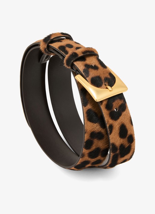 Reiss Riem met panterprint - detail 4 lichtbruin