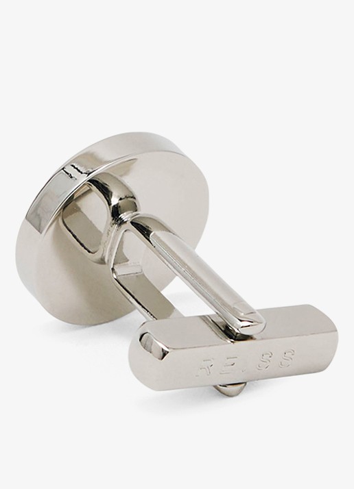 Reiss Ripley manchetknopen met logo - detail 4 zilver