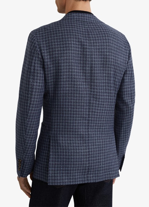 Reiss Romana regular fit colbert in wolblend - achterkant 6 navy / blauw