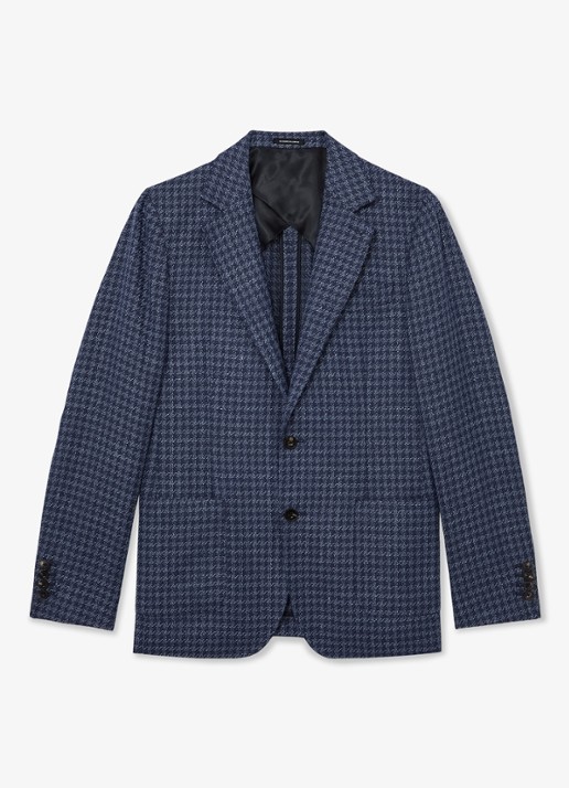 Reiss Romana regular fit colbert in wolblend - voorkant navy / blauw