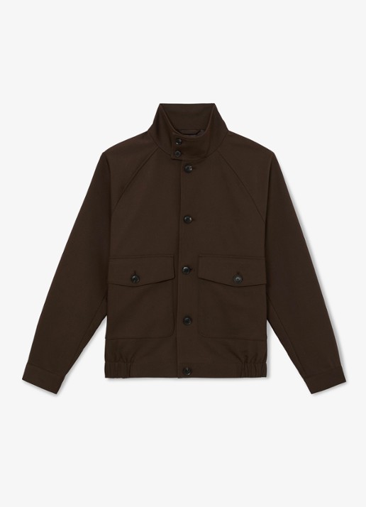 Reiss Romano jack met klepzakken - voorkant 5 donkerbruin