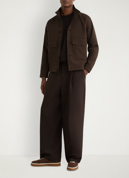 Reiss Romano jack met klepzakken - voorkant 6 donkerbruin