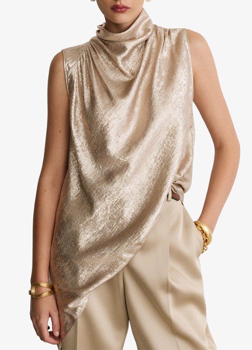 Reiss Romee mouwloze top met drapering