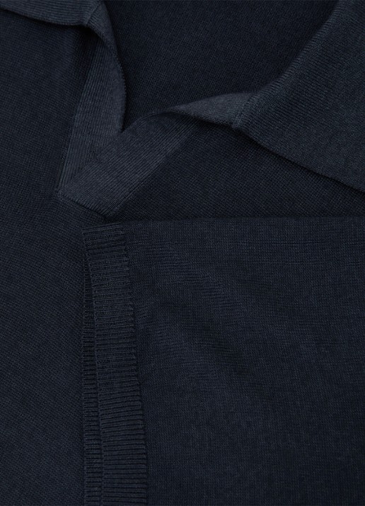 Reiss Rook regular fit polo met structuur - detail 4 navy / blauw
