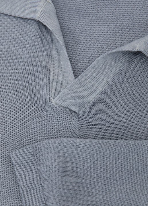 Reiss Rook regular fit polo met structuur - detail 4 soft blue / lichtblauw