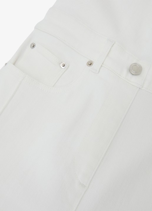 Reiss Rose wide fit jumpsuit van denim - detail 6 gebroken wit