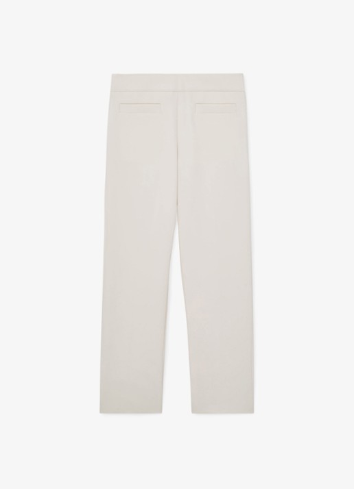 Reiss Rosemary high waist straight fit pantalon - voorkant 2 creme