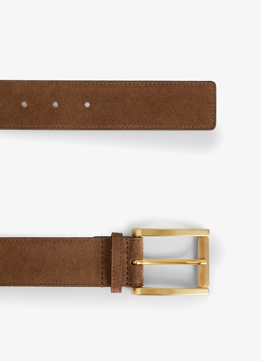 Reiss Rosie riem van suède - detail 2 bruin