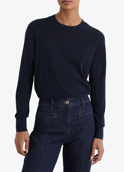 Reiss Sadie fijngebreide pullover in merino wolblend