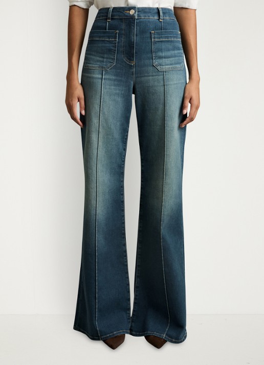 Reiss Sakura high waist flared jeans