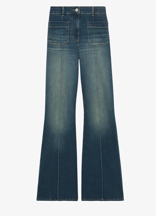 Reiss Sakura high waist flared jeans  - voorkant 2 indigo