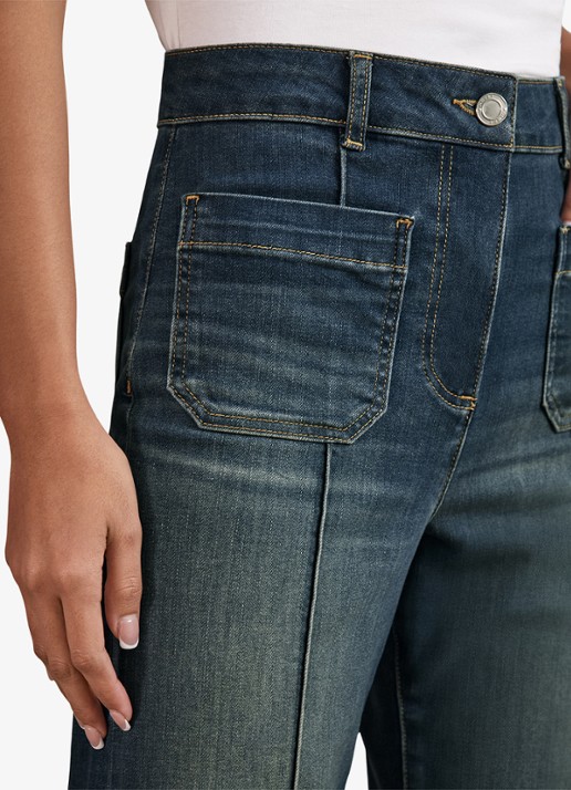 Reiss Sakura high waist flared jeans  - detail 5 blauw