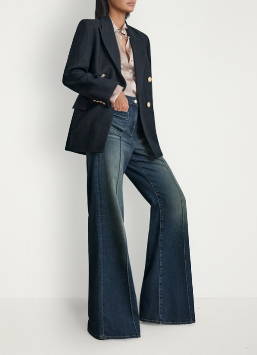 Reiss Sakura high waist flared jeans  - detail 6 blauw