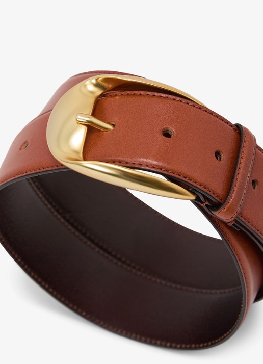 Reiss Sammy riem van leer - detail 4 tan / beige