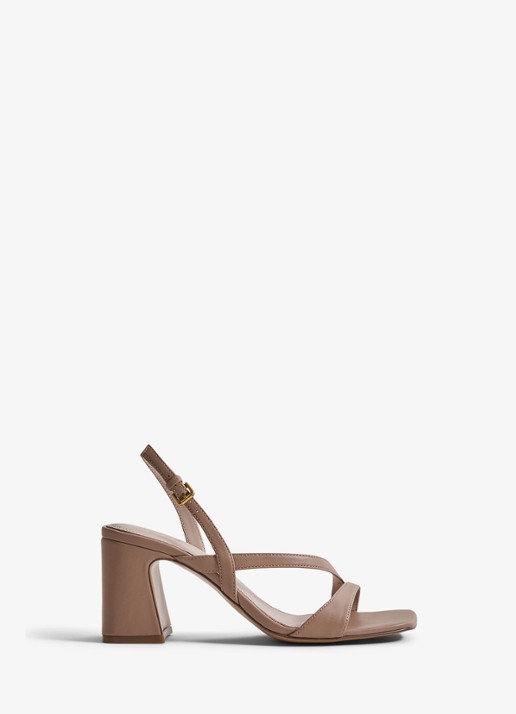 Reiss Sandalen van leer met hak
