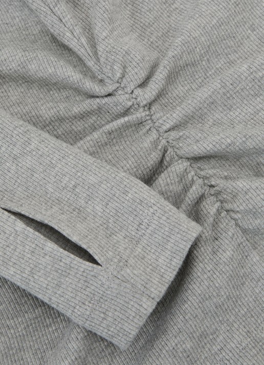 Reiss Sandrine top met V-hals - detail 4 grijs