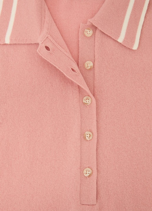Reiss Saskia fijngebreide mouwloze top in kasjmierblend  - detail 4 roze