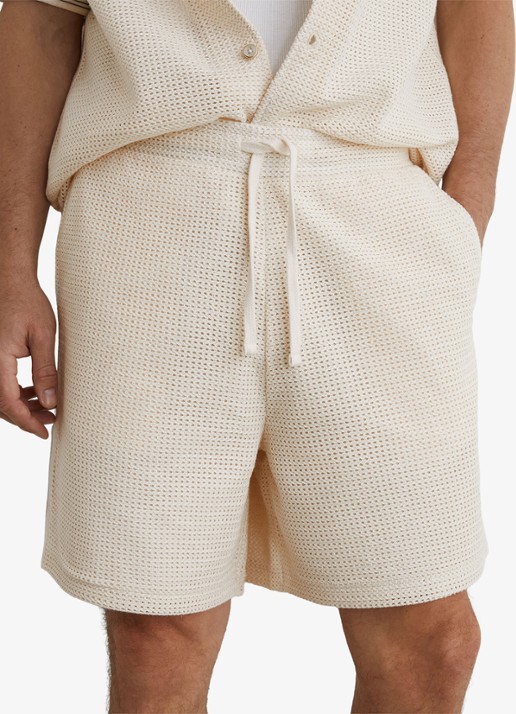 Reiss Sedaros straight fit korte broek van crochet
