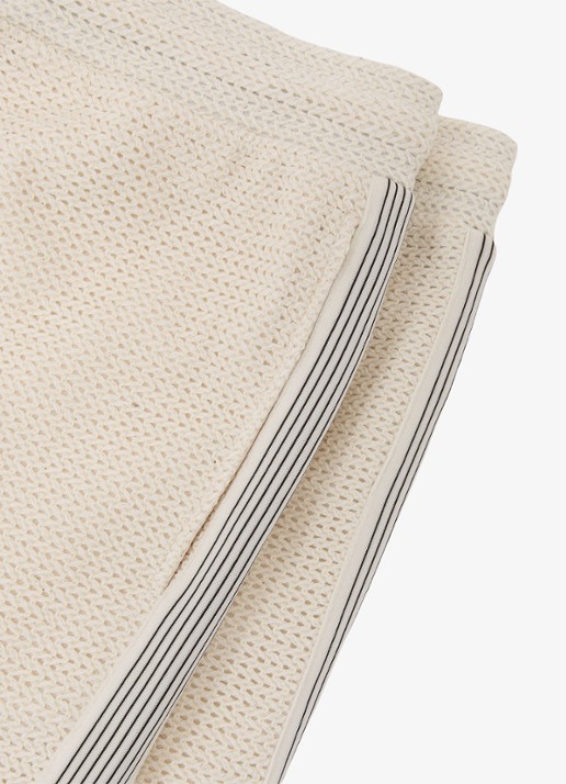 Reiss Sedaros straight fit korte broek van crochet - detail 5 creme