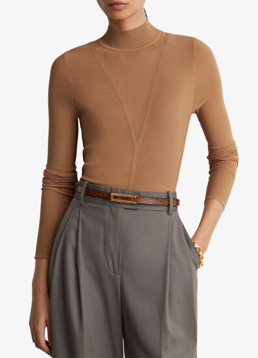 Reiss Selene gebreide top met transparante details