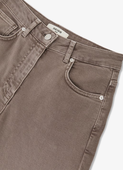 Reiss SELIN Mid-Rise Straight-Leg Jeans - detail 4 naturel