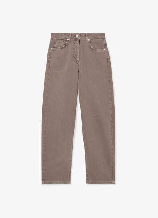 Reiss SELIN Mid-Rise Straight-Leg Jeans - voorkant 5 naturel