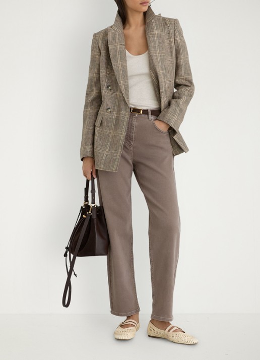 Reiss SELIN Mid-Rise Straight-Leg Jeans - voorkant 6 naturel