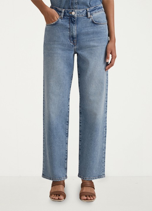 Reiss Selin mid waist straight leg jeans met steekzakken