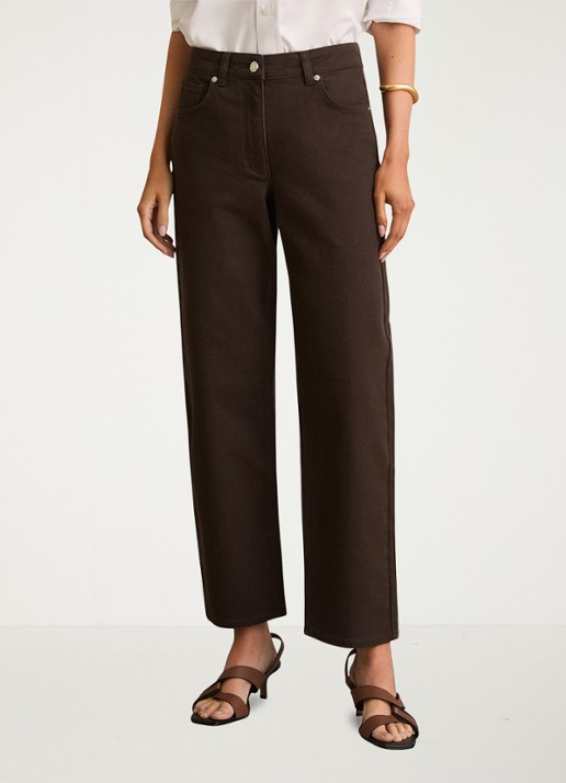 Reiss Selin mid waist straight leg jeans met steekzakken