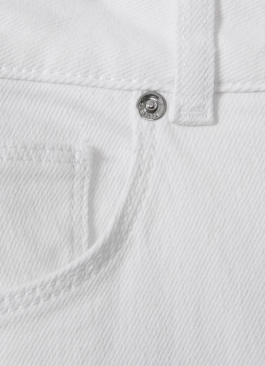 Reiss Selin mid waist straight leg jeans met steekzakken - detail 5 wit
