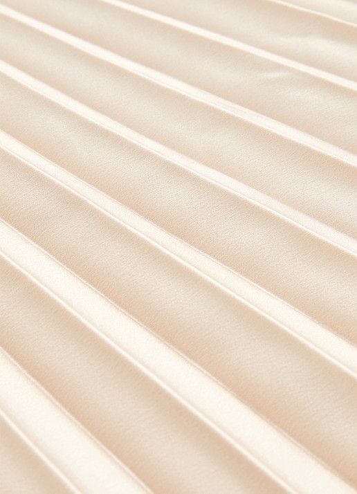 Reiss Seren midi rok met plissé - detail 3 beige