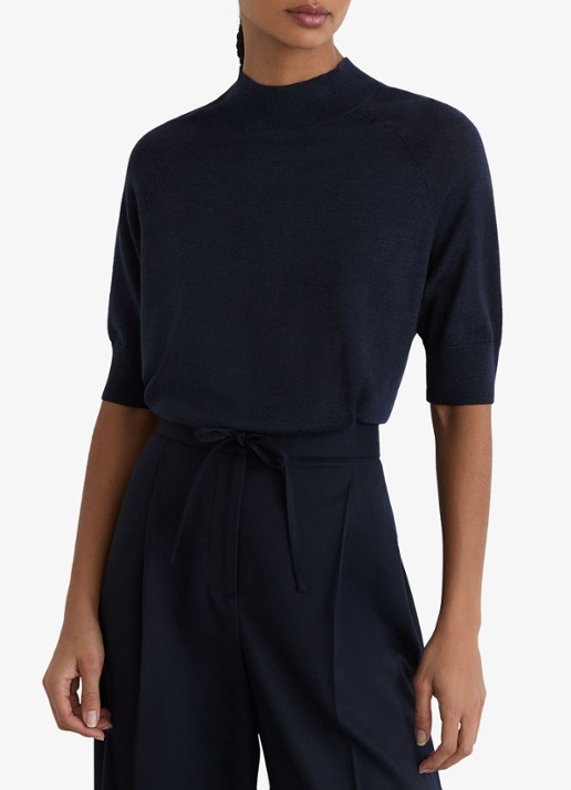 Reiss Sienna top in wolblend met opstaande kraag