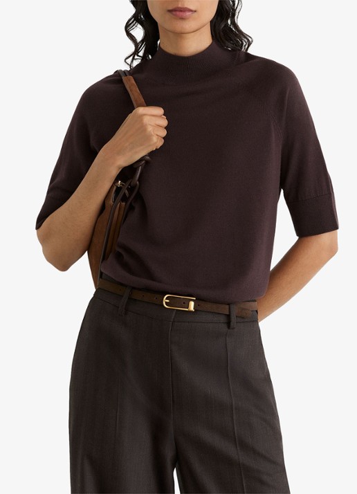 Reiss Sienna top in wolblend met opstaande kraag