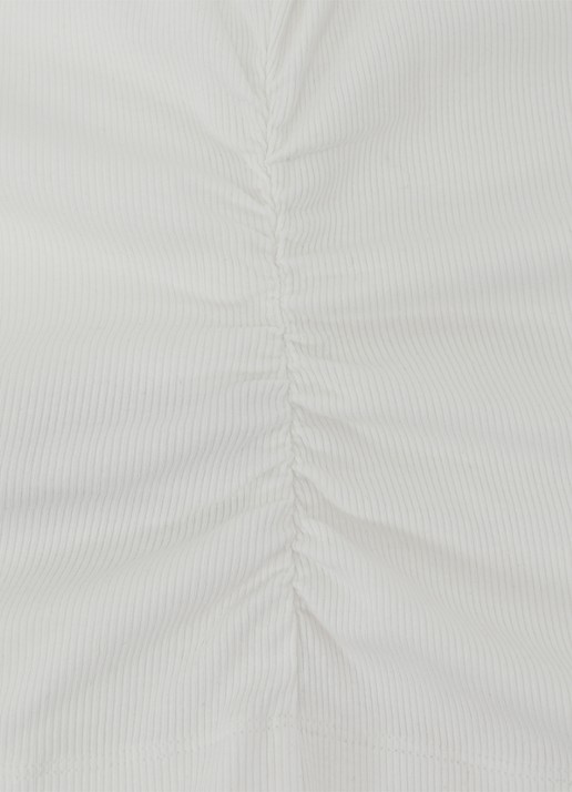 Reiss Simon ribgebreide top met opstaande kraag - detail 4 wit