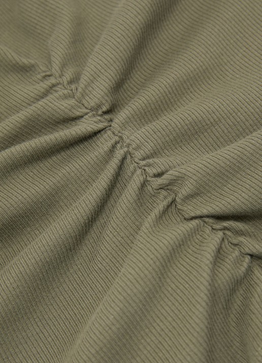 Reiss Simon ribgebreide top met opstaande kraag - detail 5 khaki