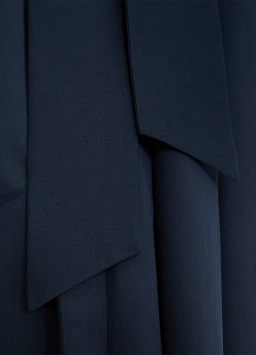 Reiss Simone geplooide maxirok van katoen blend - detail 6 blauw